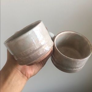 Set of two miniature ceramic mugs